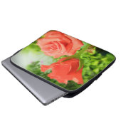 Blume der romantischen Rose Laptopschutzhülle (Vorne Knopf)