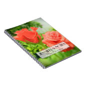 Blume der romantischen Rose Notizblock (Rechte Seite)