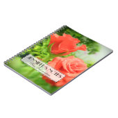 Blume der romantischen Rose Notizblock (Linke Seite)