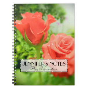 Blume der romantischen Rose Notizblock