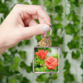 Blume der romantischen Rose Schlüsselanhänger (Hand)