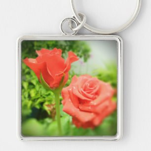 Blume der romantischen Rose Schlüsselanhänger