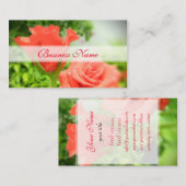 Blume der romantischen Rose Visitenkarte (Vorne/Hinten)