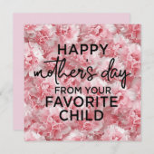 Blume der rosa Nelke zum Muttertag (Vorne/Hinten)