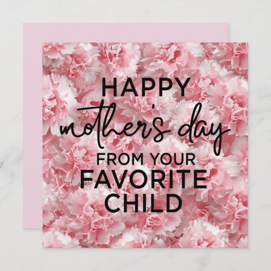 Blume der rosa Nelke zum Muttertag (Vorne/Hinten)