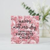 Blume der rosa Nelke zum Muttertag (Stehend Vorderseite)