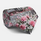 Blume der rosa Nelken Krawatte (Gerollt)