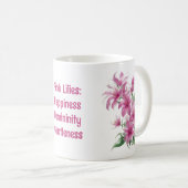 Blume der rosa Orientalie Kaffeetasse (VorderseiteRechts)