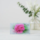 Blume der rosa Rose Visitenkarte (Stehend Vorderseite)