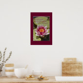 Blume der Rosa Wasserlilie Nah-up-Foto Poster (Küche)