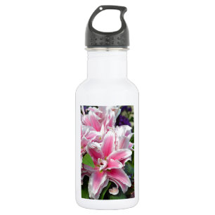 Blume der rosafarbenen Seesternlilie im Frühjahr Trinkflasche