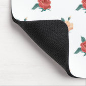 Blume der Rose auf weißem Hintergrund Mousepad (Ecke)