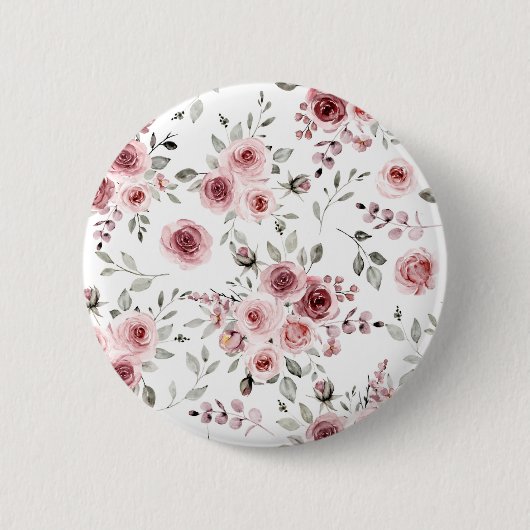 Blume der Rose Button (Vorderseite)