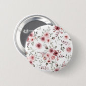 Blume der Rose Button (Vorne & Hinten)