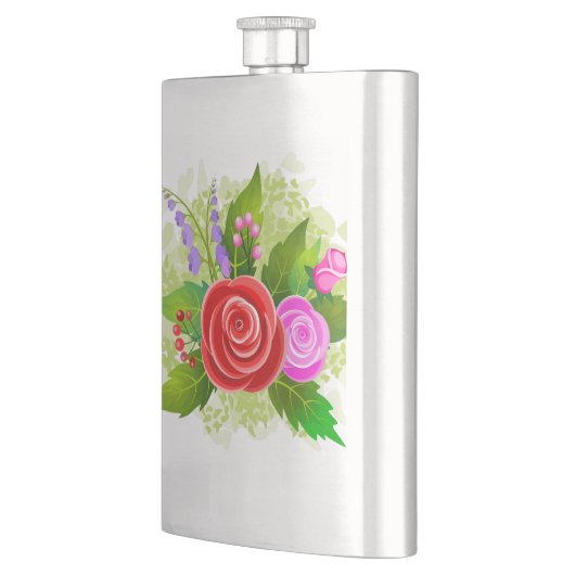 Blume der Rose Flachmann (Links)