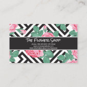 Blume der Rose Geometrisches Muster Visitenkarte (Rückseite)