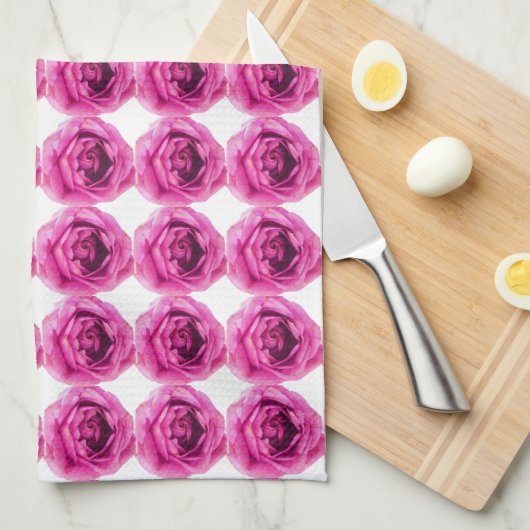 Blume der Rose Geschirrtuch (Viertel Falte)