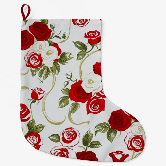 Blume der Rose Großer Weihnachtsstrumpf (Vorderseite)