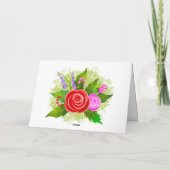 Blume der Rose Karte (Rückseite)