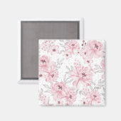 Blume der Rose Magnet (Vorderseite/Rückseite)