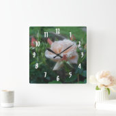 Blume der Rose Quadratische Wanduhr (Zuhause)