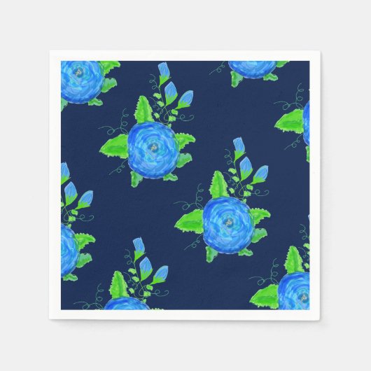 Blume der Rose Serviette (Vorderseite)