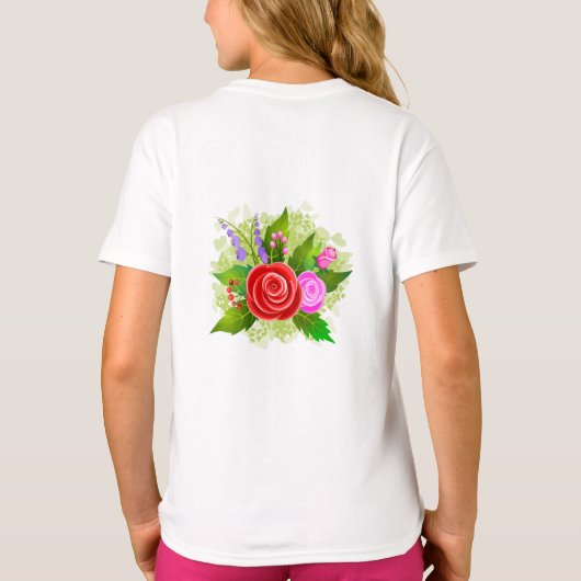 Blume der Rose T-Shirt (Rückseite)