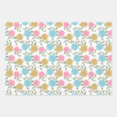 Blume der Rose und Muster-Papiertüte Geschenkpapier Set (Vorderseite)