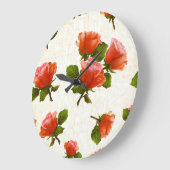 Blume der Rose, Vintager Hintergrund. Große Wanduhr (Winkel)
