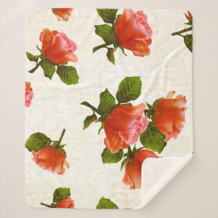 Blume der Rose, Vintager Hintergrund. Sherpadecke