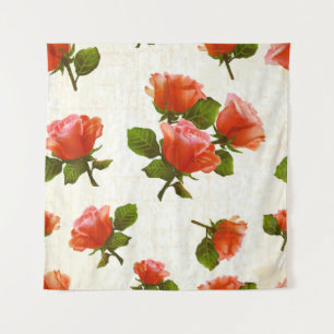 Blume der Rose, Vintager Hintergrund. Wandteppich