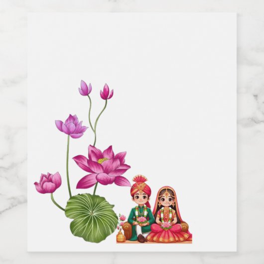 Blume der Rose Weinetikett (Einzelnes Label)