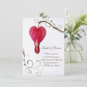 Blume der Rotblutungen Heirat / Elopement Ankündigung (Stehend Vorderseite)