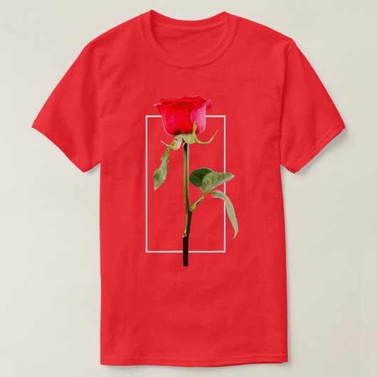Blume der rote Rose (2) T-Shirt (Design vorne)