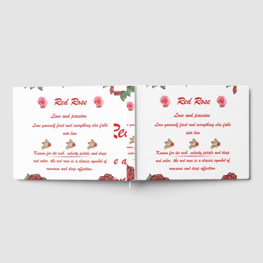 Blume der rote Rose Gästebuch (Voll)