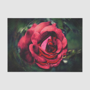 Blume der rote Rose im Abstrakten Entfärben Seidenpapier