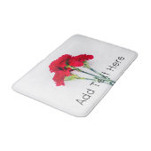 Blume der roten Narbe Badematte (Schrägansicht)