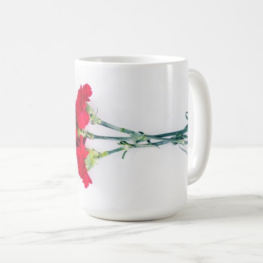 Blume der roten Narbe Kaffeetasse (VorderseiteRechts)