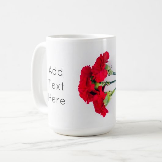 Blume der roten Narbe Kaffeetasse (Vorderseite Links)