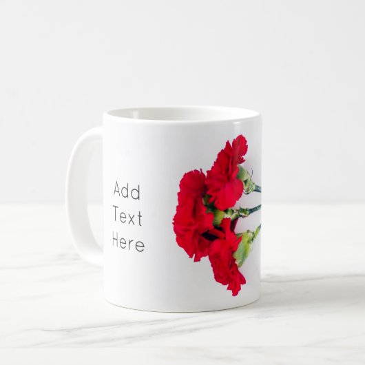 Blume der roten Narbe Kaffeetasse (Vorderseite Links)