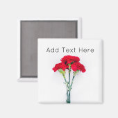 Blume der roten Narbe Magnet (Vorderseite/Rückseite)