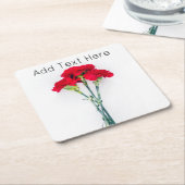 Blume der roten Narbe Rechteckiger Pappuntersetzer (angewinkelt)