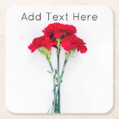Blume der roten Narbe Rechteckiger Pappuntersetzer (Vorderseite)