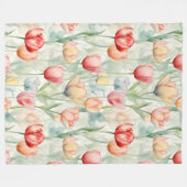 Blume der Rotgelben Tulip Fleecedecke (Vorderseite (Horizontal))