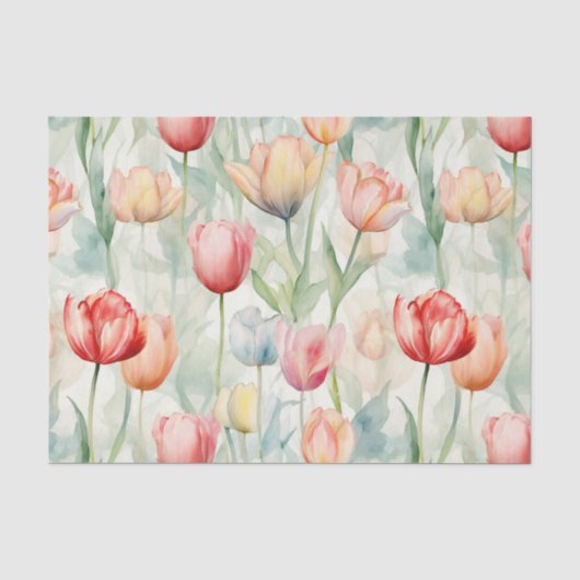 Blume der Rotgelben Tulip Seidenpapier (Vorderseite)