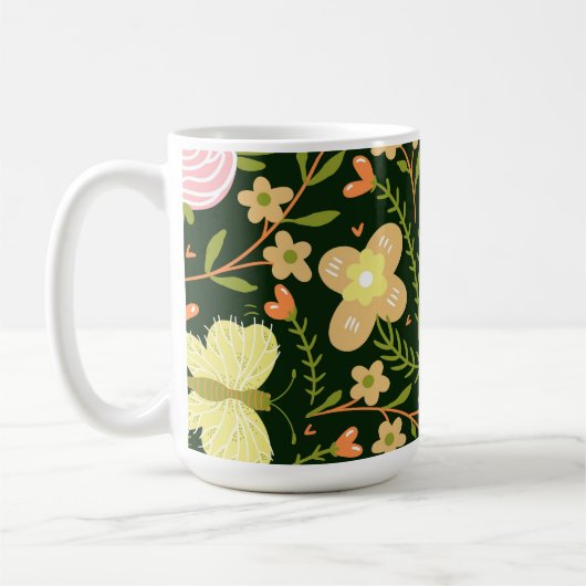 Blume der Schmetterlinge Kaffeetasse (Links)