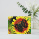 Blume der Schmetterlinge Postkarte (Stehend Vorderseite)