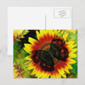 Blume der Schmetterlinge Postkarte (Vorne/Hinten)