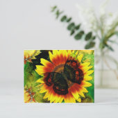 Blume der Schmetterlinge Postkarte (Stehend Vorderseite)