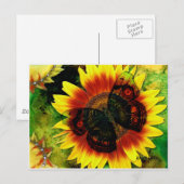 Blume der Schmetterlinge Postkarte (Vorne/Hinten)